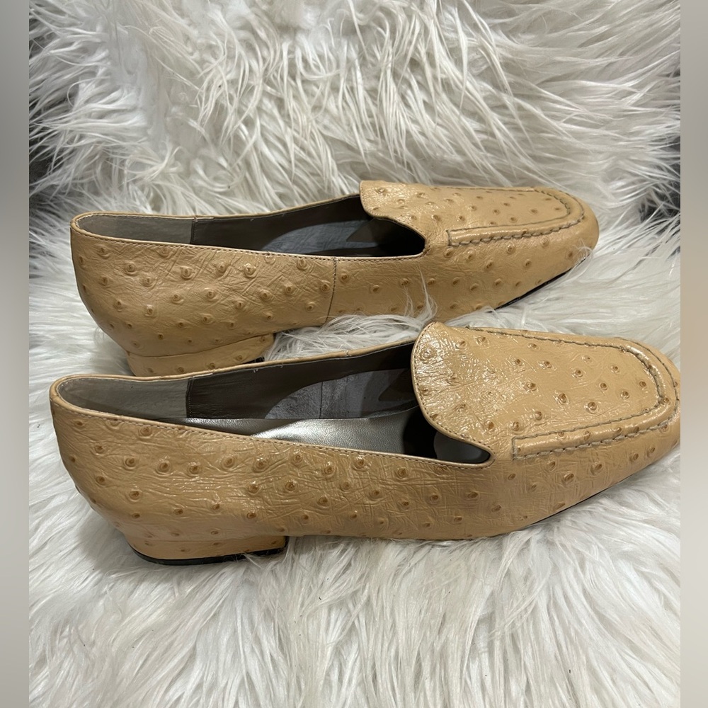 AJ Valenci Ostrich Leather Loafer size 10 NWOT